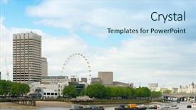  Presentation with street - Presentation design consisting of internation financial institutions - beautiful street view of business background and a sky blue colored foreground