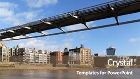  Presentation with financial institutions - Presentation theme with internation financial institutions - thames and london city great background and a violet colored foreground