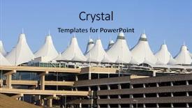  Presentation with airline industry airport parking aircraft - Colorful slide deck enhanced with international airport peaks and parking backdrop and a  colored foreground