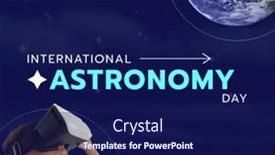  Presentation with cosmic african - PPT theme consisting of international-astronomy-day-text background and a navy blue colored foreground