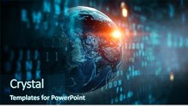  Presentation with elegant business social media - PPT layouts featuring international business concept mized media background and a  colored foreground