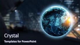  Presentation with international business - Slide deck consisting of international business concept mized media background and a  colored foreground