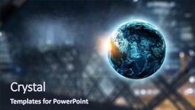  Presentation with elegant business social media - Presentation having international business concept mized media background and a  colored foreground