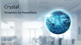  Presentation with international business - Presentation enhanced with international business concept mized media background and a  colored foreground