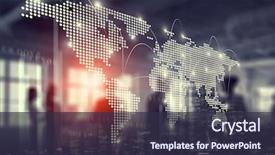  Presentation with media - Audience pleasing slide set consisting of international business partnership mixed media backdrop and a tawny brown colored foreground