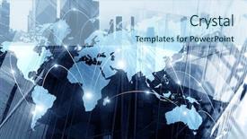  Presentation with commerce international - Slides having international business partnership mixed media background and a light blue colored foreground