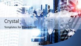  Presentation with commerce international - Slides with international business partnership mixed media background and a light blue colored foreground