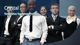  Presentation with international business - Colorful PPT layouts enhanced with international business team over modern backdrop and a navy blue colored foreground