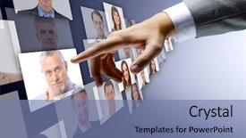  Presentation with virtual team - PPT layouts having international business team over modern background and a seafoam green colored foreground