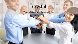  Presentation with international business - Beautiful theme featuring international business team showing unity backdrop and a lemonade colored foreground