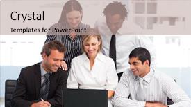  Presentation with international business - Beautiful PPT layouts featuring international business team working in an office backdrop and a mint green colored foreground