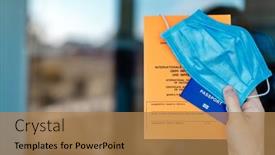  Presentation with certificate - Slide deck featuring international-certificate-of-vaccination background and a coral colored foreground