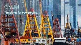  Presentation with commerce international - Theme having international commerce center icc building background and a ocean colored foreground