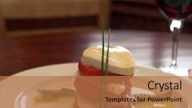  Presentation with italian food cooking tomatoes basil - Cool new presentation theme with international cuisine - caprese an italian dish made backdrop and a  colored foreground