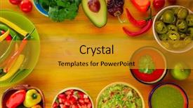  Presentation with chili - Amazing presentation theme having international cuisine - mexican food mixed guacamole nachos backdrop and a gold colored foreground