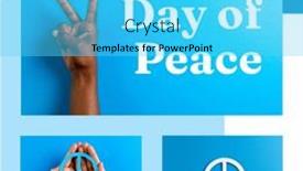  Presentation with world peace - Presentation with international-day-of-peace-text background and a cyan colored foreground