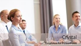  Presentation with international business - Beautiful slides featuring international development - business people and teamwork concept backdrop and a mint green colored foreground