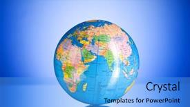  Presentation with international education - Beautiful PPT layouts featuring international education - globalisation concept - globe backdrop and a light blue colored foreground