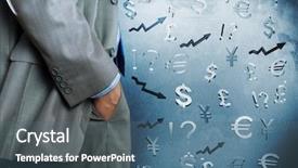  Presentation with international - Presentation theme with international finance - bottom view of businessman background and a ocean colored foreground