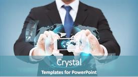  Presentation with international business - Beautiful slide set featuring international finance - business internet and technology concept backdrop and a teal colored foreground