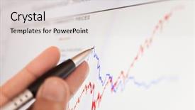  Presentation with stock market - Cool new presentation theme with international finance - close-up of a stock market backdrop and a light gray colored foreground