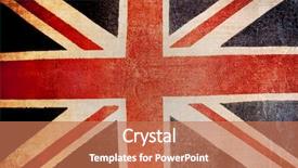  Presentation with british - Colorful presentation theme enhanced with international flags - grunge british flag backdrop and a coral colored foreground