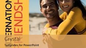  Presentation with friendship day - Presentation design consisting of international-friendship-day-text and a  colored foreground