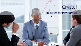  Presentation with successful communication - Presentation theme having international communication - successful businessmen having a brainstorming background and a sky blue colored foreground