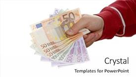  Presentation with international - Presentation consisting of international monetary fund - detail of man hand background and a white colored foreground