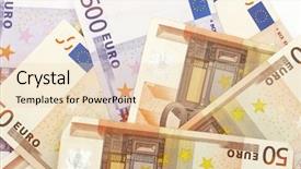  Presentation with euro - Presentation theme featuring international monetary fund - euro background background and a lemonade colored foreground