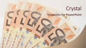  Presentation with euro zone - Beautiful presentation theme featuring international monetary fund - euro background backdrop and a  colored foreground