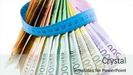  Presentation with euro - Beautiful PPT layouts featuring international monetary fund - euro bank notes organized backdrop and a lemonade colored foreground