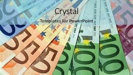  Presentation with euro - Beautiful presentation theme featuring international monetary fund - euro bank notes organized backdrop and a light blue colored foreground