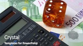  Presentation with business calculator - Slide deck consisting of international monetary fund - hazard of business - calculator background and a tawny brown colored foreground