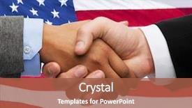  Presentation with politics - Cool new theme with international negotiation - partnership politics gesture and people backdrop and a red colored foreground