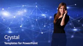  Presentation with networking - Slides consisting of international negotiation - person talking on the phone background and a ocean colored foreground