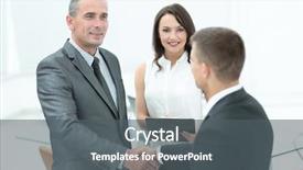  Presentation with negotiation - PPT layouts with international negotiation - two handsome men shaking hands background and a  colored foreground