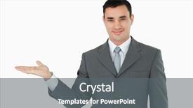  Presentation with crude palm - Audience pleasing slide deck consisting of international products - businessman presenting something in his backdrop and a gray colored foreground