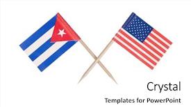  Presentation with international relations - Cool new presentation with international relations - crossed mini flag usa backdrop and a white colored foreground