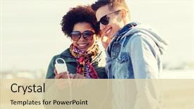  Presentation with international relations - Beautiful slides featuring international relations - summer technology people and friendship backdrop and a lemonade colored foreground