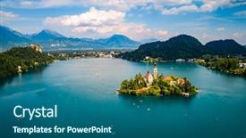  Presentation with resort - Amazing theme having international resorts - slovenia - aerial view resort backdrop and a ocean colored foreground