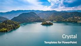  Presentation with aerial view of cape town - PPT theme with international resorts - slovenia - aerial view resort background and a  colored foreground