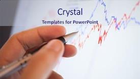  Presentation with stock market - Slide deck enhanced with international retailing - closeup of a stock market background and a sky blue colored foreground