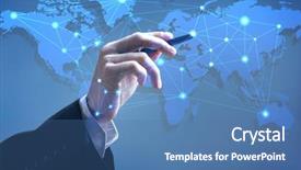  Presentation with virtual - Cool new PPT layouts with international retailing - logistic concept man working backdrop and a teal colored foreground