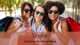  Presentation with consumerism - Audience pleasing slide set consisting of international retailing - sale consumerism and people concept backdrop and a red colored foreground