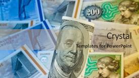  Presentation with danish - Colorful PPT layouts enhanced with international trade policy - danish crowns currency from denmark backdrop and a coral colored foreground