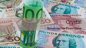  Presentation with international trade - PPT theme with international trade policy - euro background and a coral colored foreground