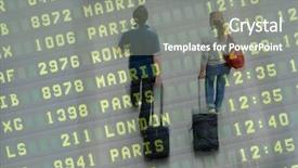  Presentation with honeymoon - Beautiful PPT theme featuring international travel - going on a honeymoon backdrop and a  colored foreground