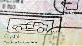  Presentation with passport travel - Presentation consisting of international-travel-visa-passport-stamp background and a  colored foreground