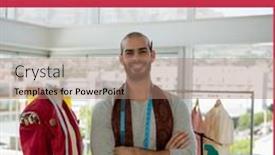  Presentation with international - PPT theme with international-week-of-happiness background and a coral colored foreground